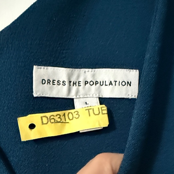 Dress the Population Deep Blue Midi Dress - Picture 5 of 5